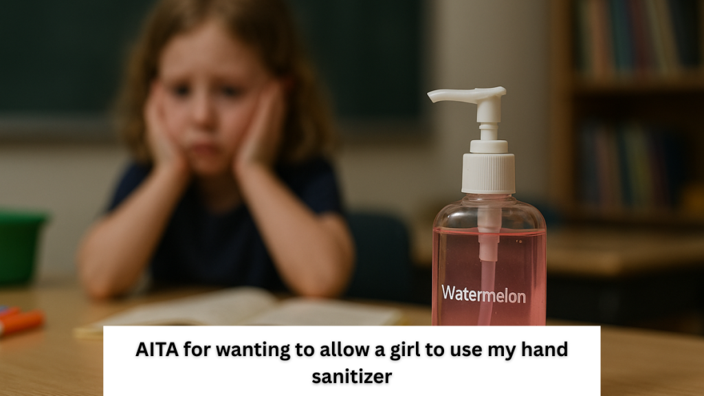 AITA for wanting to allow a girl to use my hand sanitizer