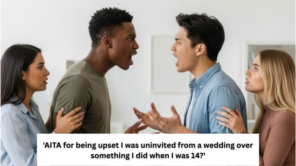 ‘AITA for being upset I was uninvited from a wedding over something I did when I was 14?’