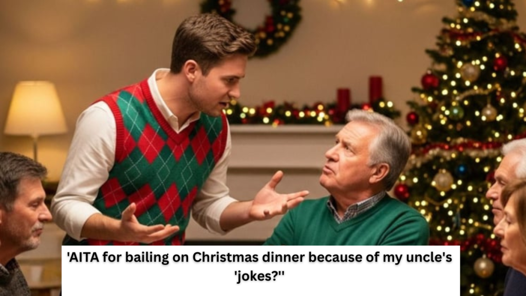 ‘AITA for bailing on Christmas dinner because of my uncle’s ‘jokes?”