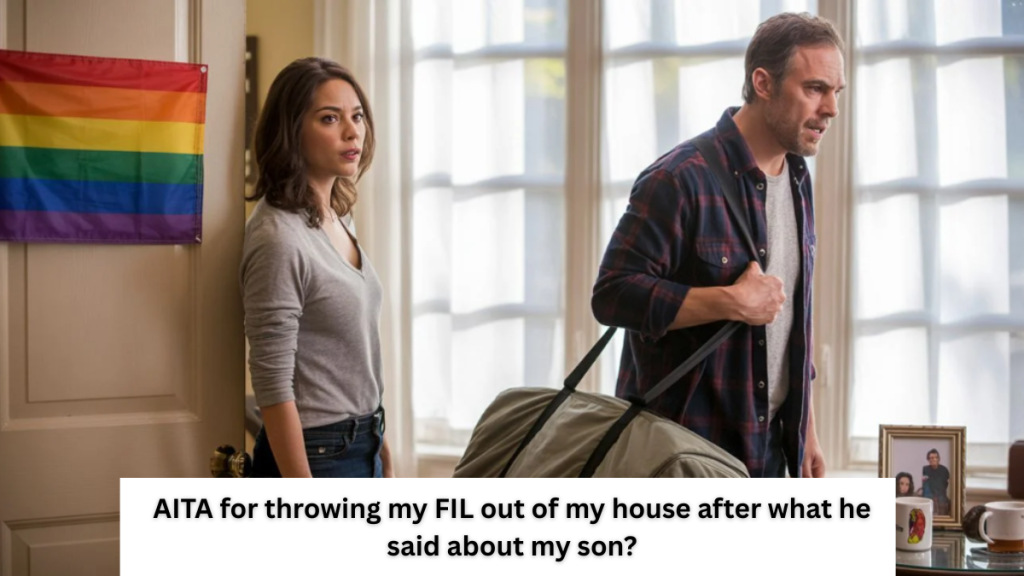 AITA for throwing my FIL out of my house after what he said about my son?