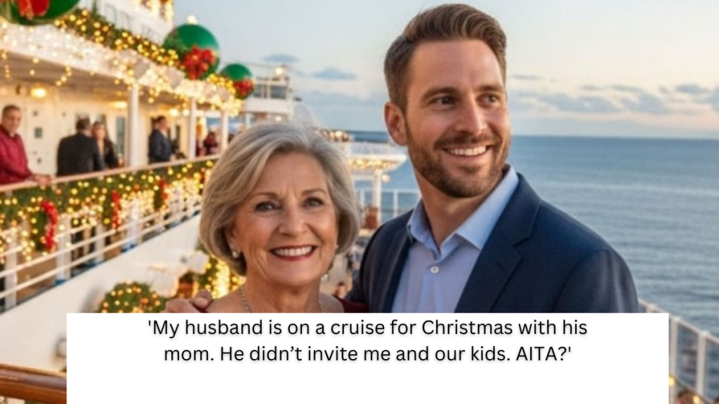 ‘My husband is on a cruise for Christmas with his mom. He didn’t invite me and our kids. AITA?’