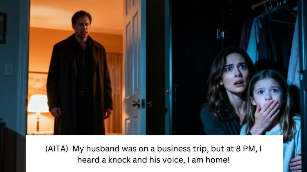 (AITA) My husband was on a business trip, but at 8 PM, I heard a knock and his voice, I am home!