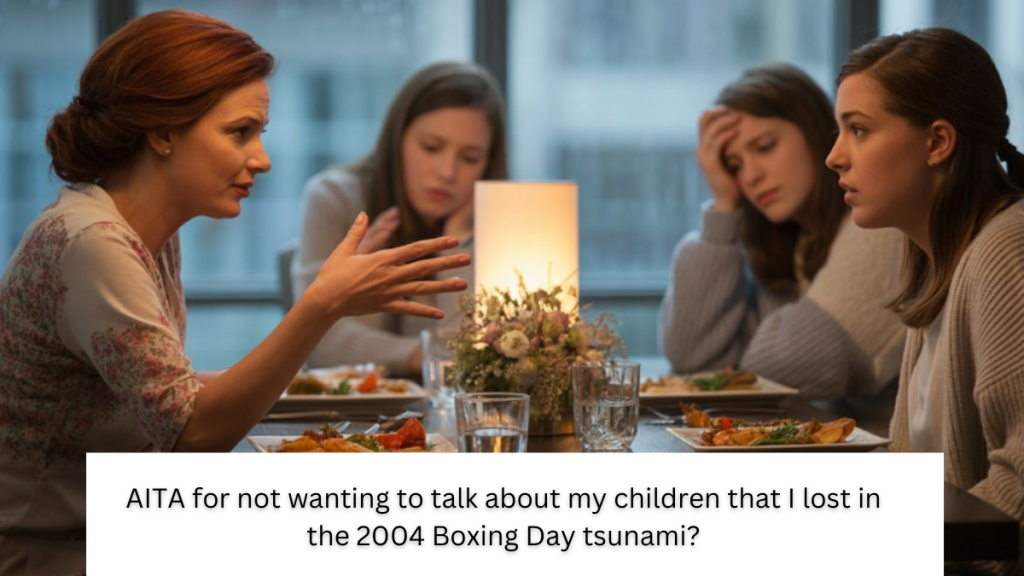 AITA for not wanting to talk about my children that I lost in the 2004 Boxing Day tsunami?