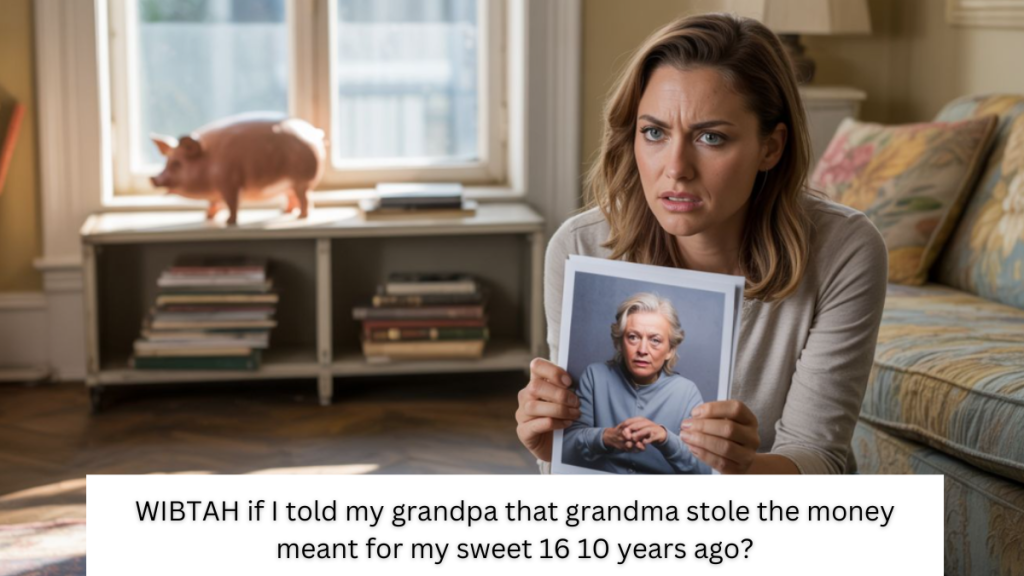 WIBTAH if I told my grandpa that grandma stole the money meant for my sweet 16 10 years ago?
