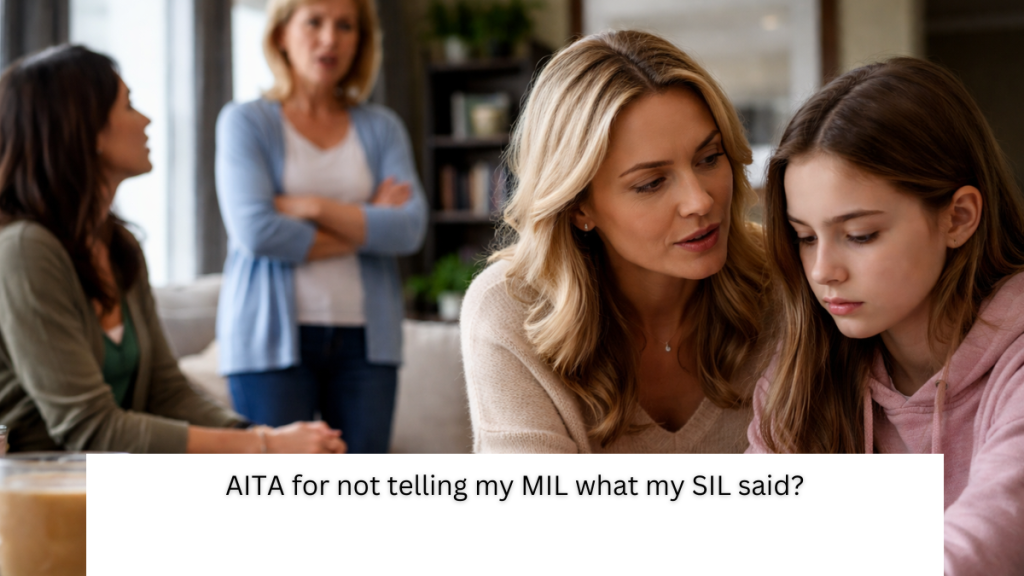 AITA for not telling my MIL what my SIL said?