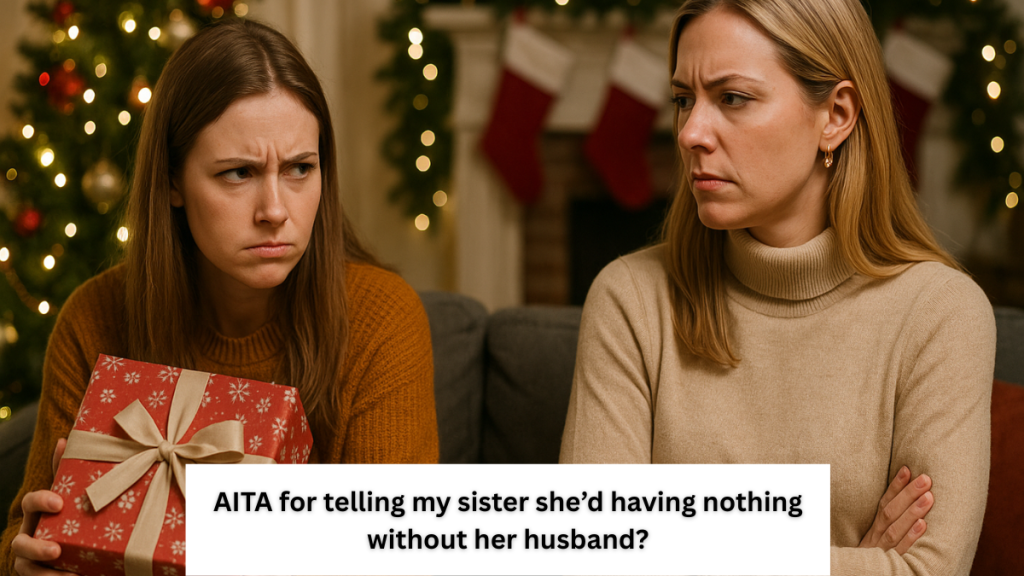 AITA for telling my sister she’d having nothing without her husband?