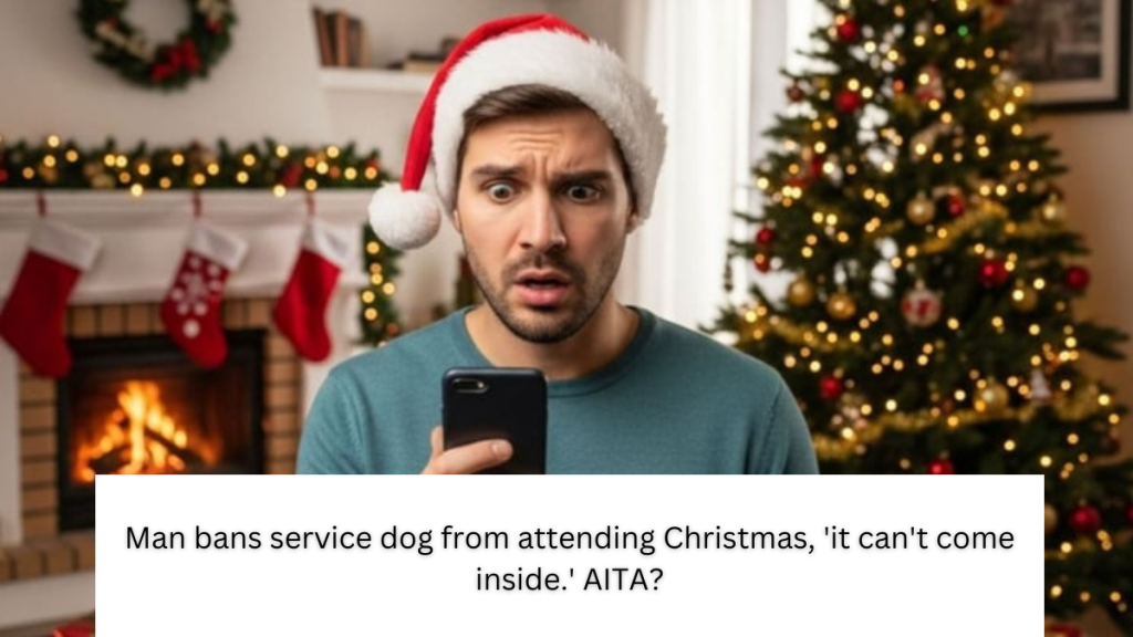 Man bans service dog from attending Christmas, ‘it can’t come inside.’ AITA?