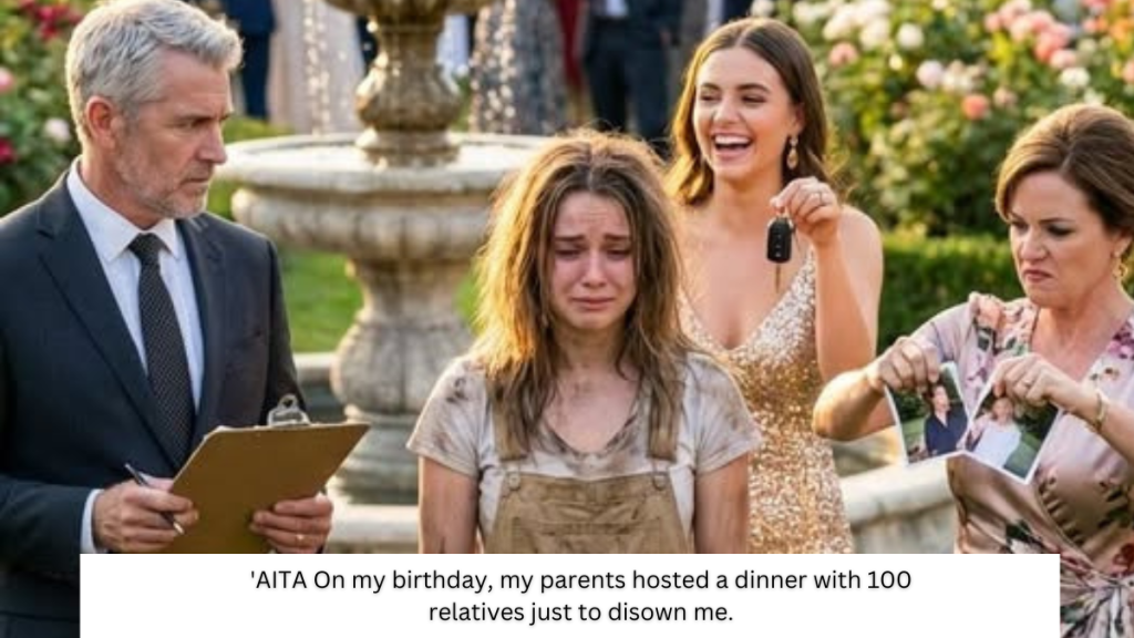 On my birthday, my parents hosted a dinner with 100 relatives just to disown me.