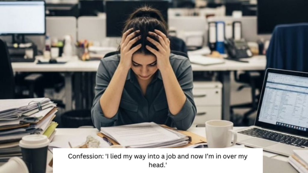 Confession: ‘I lied my way into a job and now I’m in over my head.’