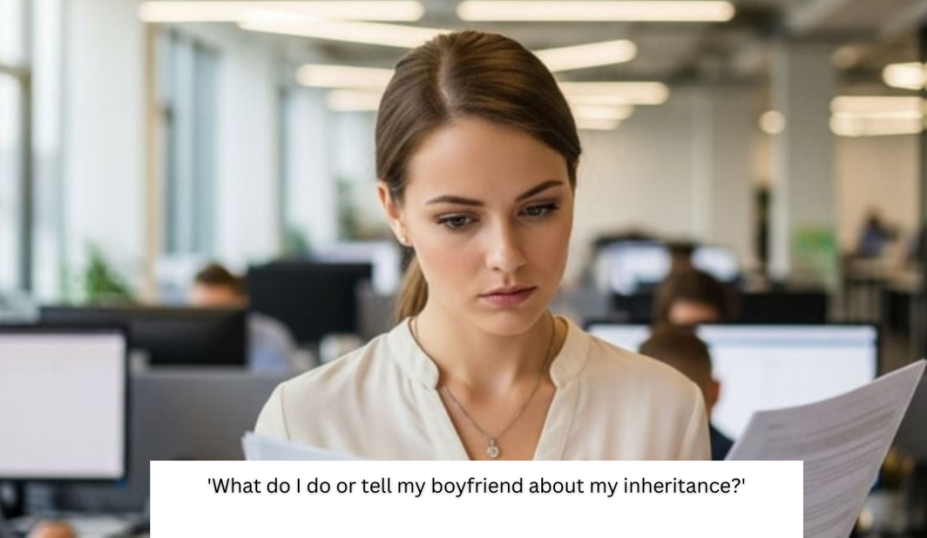 ‘What do I do or tell my boyfriend about my inheritance?’