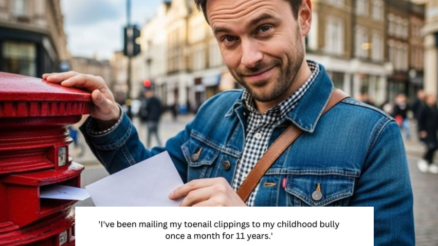 ‘I’ve been mailing my toenail clippings to my childhood bully once a month for 11 years.’