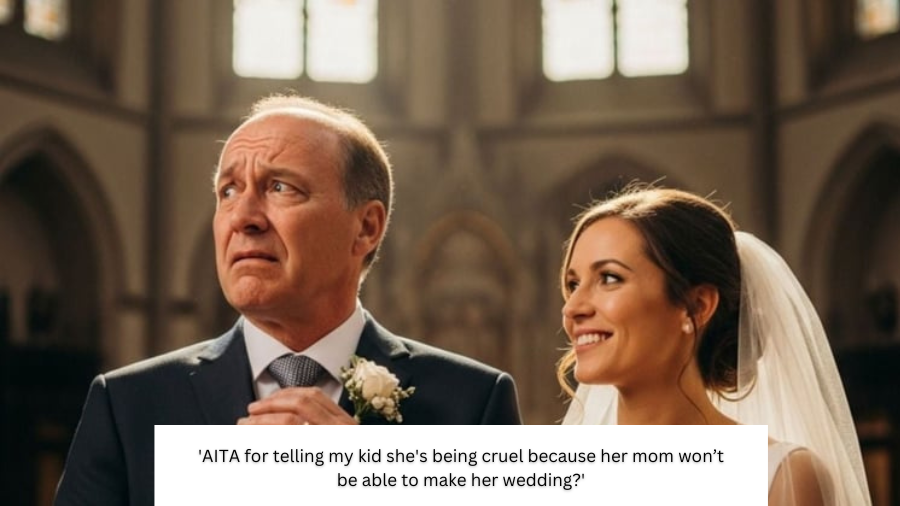 ‘AITA for telling my kid she’s being cruel because her mom won’t be able to make her wedding?’